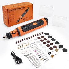8V Cordless Rotary Tool Kit, 5Speed rechargeable Kit, USB Charging with 79 Ac...