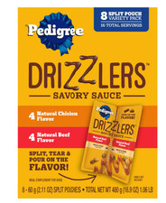 Pedigree Drizzlers Savory Sauce Multipack Wet Dog, 2.1 Oz Twin Pouches, 8-Pack 19.98 per gallon