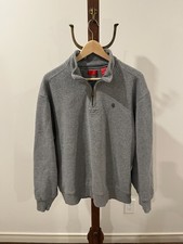 IZOD 1/4 Zip Mens Gray Extra Soft Pullover Sweatshirt