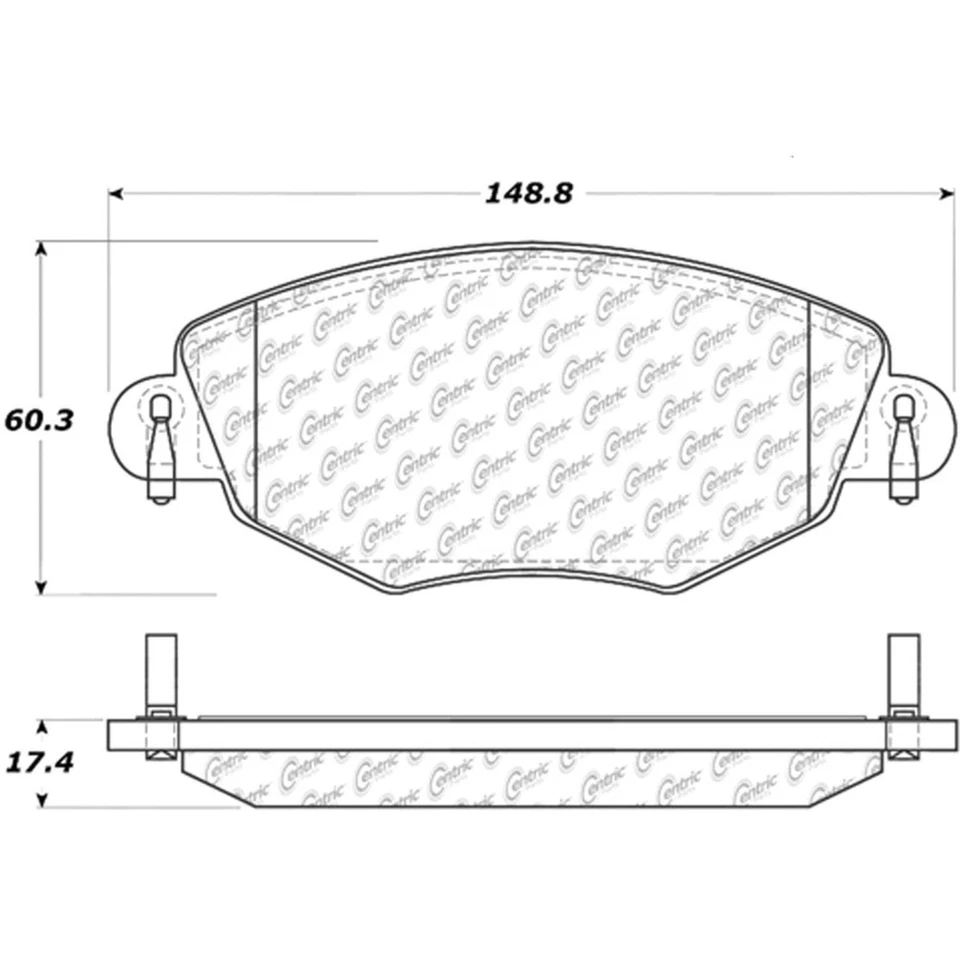 Pastillas de freno cerámicas silenciosas Centric Parts 105.09100 Posi con cuñas Foto 2 de 4