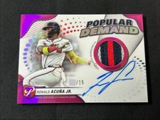 Acuña Jr. 2024 Topps Pristine Autograph Baseball Braves Relic Auto Waterproof