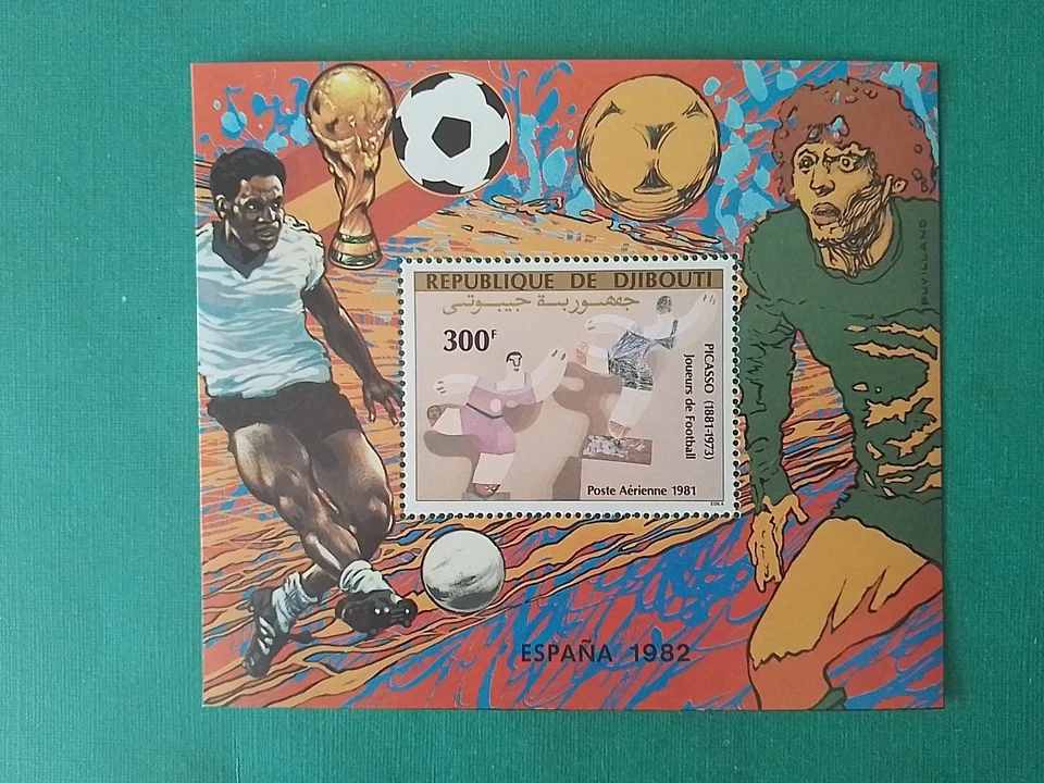 Djibouti Picasso Football MNH neuf PA 153 1981 Bloc Luxe - Photo 1/1