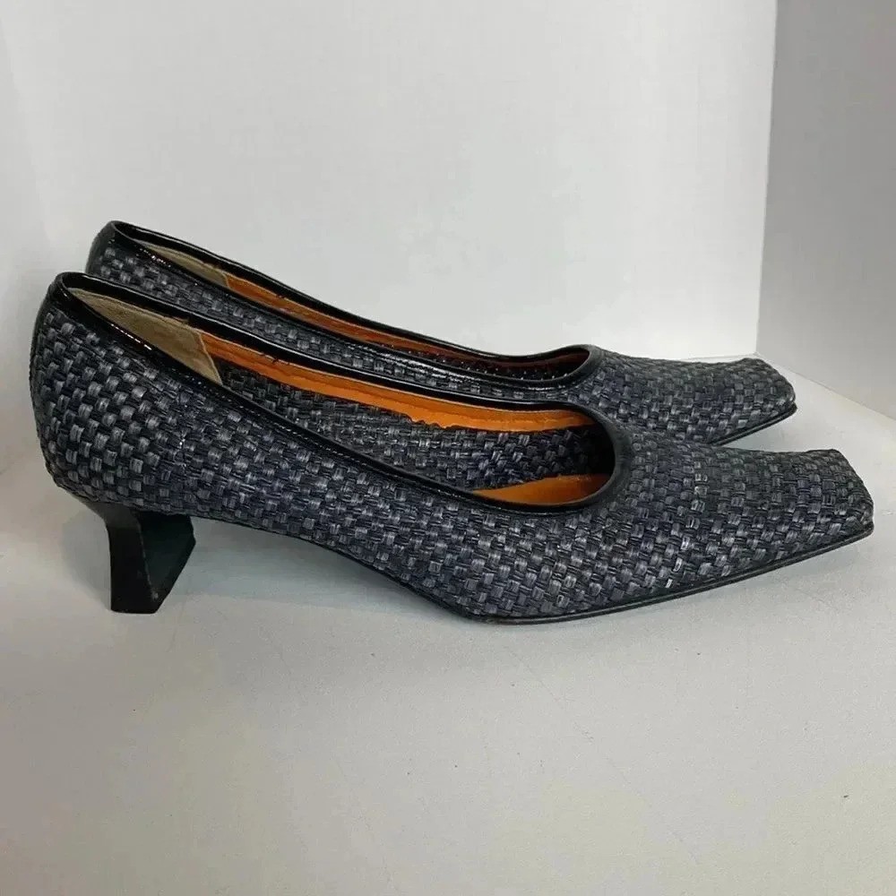 Gastone Lucioli Collection Gray Weave Pumps Size 37 