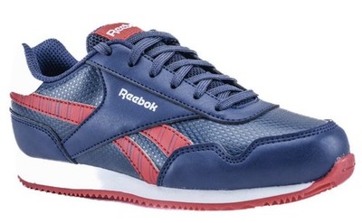 NIB Reebok Boys Size 2 Royal Classic Jogger 3.0 Sneaker Navy/Red) Free Shipping