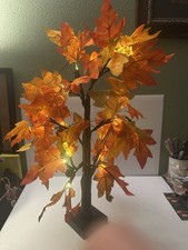 23-Inch Artificial Lighted Maple Tree,Fall Decorations for Home/DWK182