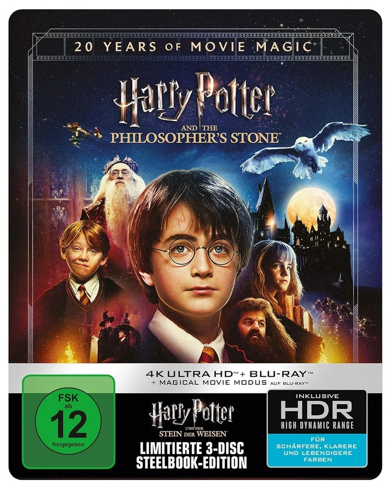 Harry Potter - Teil: 1 (2001)[4K Ultra HD Blu-ray & Blu-ray im Steelbook/Neu/OVP - Bild 2 von 2