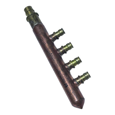 UPONOR ProPEX 3/4'' Copper Branch Manifold With 1/2'' ProPEX 4 Outlets