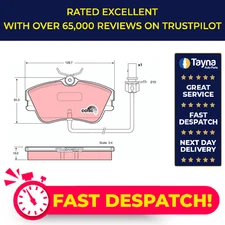 Brake Pads Set fits VW TRANSPORTER Mk4 2.5 Front 90 to 03 TRW 7D0698151G Quality