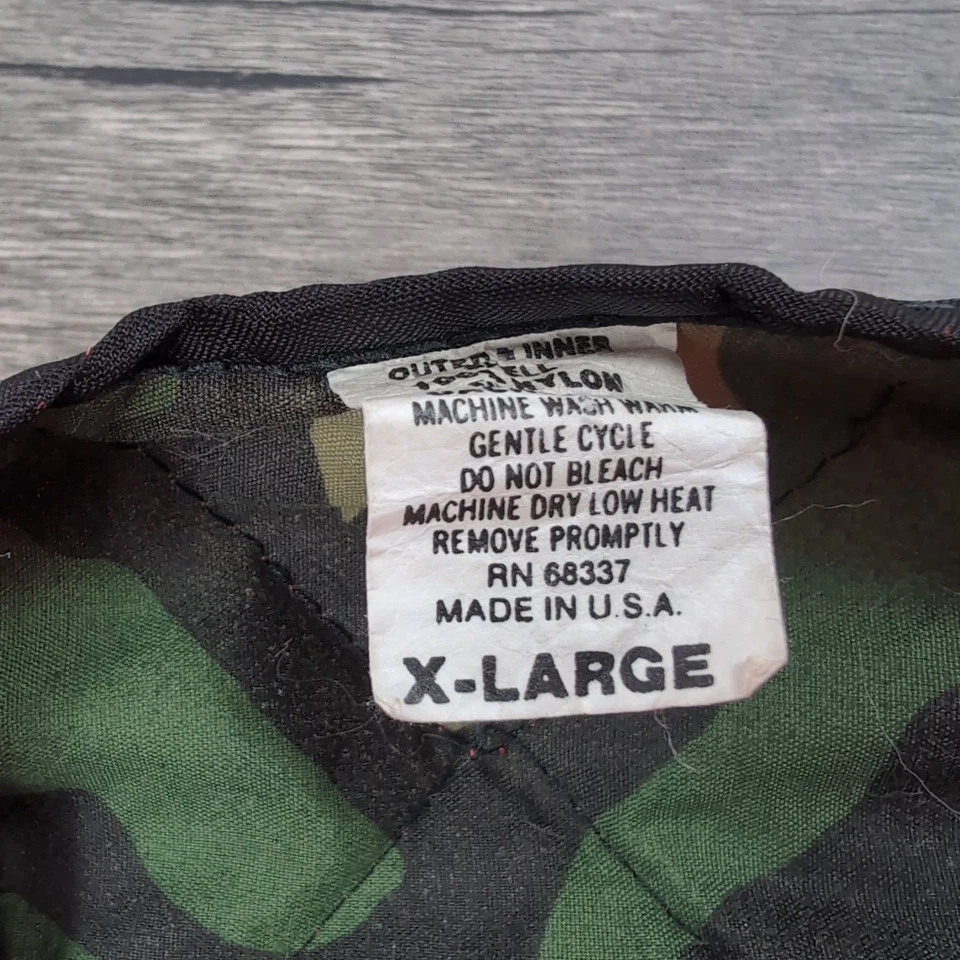 Vintage Camo Hunting Vest Orange Men's Extra Large Made In USA Reversible Camo - Image 3 of 4