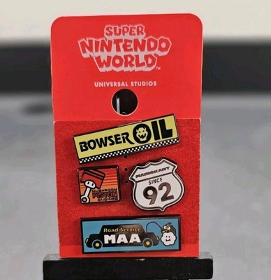 #ad Mario Kart Bowser Enamel 4 Pin Set Universal Studios Nintendo World New $17.00