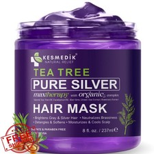 KESMEDIK Purple Hair Mask Toner Argan Oil Dry Bleached Blonde Gray Hair