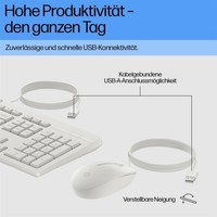 HP Inc. AW5S6AA#ABD HP Tastatur+Maus 225 Set Kabelgebunden Weiß