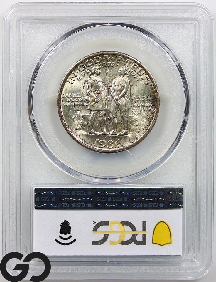 1936-S Boone Commemorative Half Dollar, PCGS MS-67 ** Great High Grade Commem! - Image 2 of 3