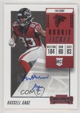 2018 Contenders Rookie Ticket/Rookie Ticket Variation Russell Gage Auto 10kk