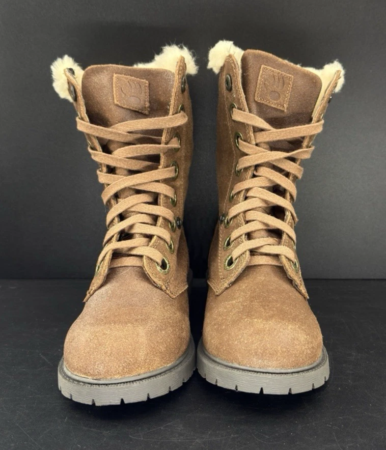 Bearpaw Women's Kayla Lace-Up Boot Cognac Size 9 #BPW0082 - Image 2 of 4