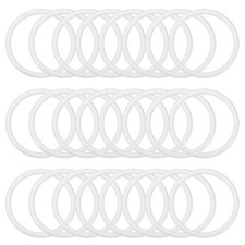 3.8 Inch Dream Catcher Rings, 24 Pcs Plastic Macrame Wreath Floral Hoop White