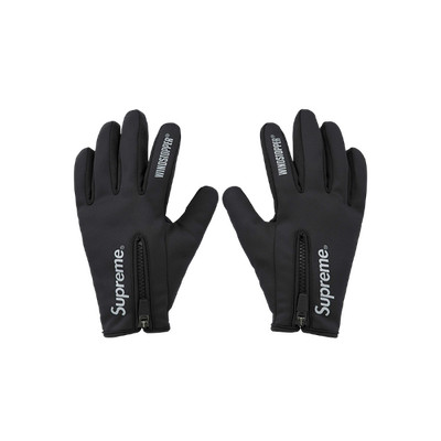 Supreme Windstopper Zip Gloves Black FW | eBay