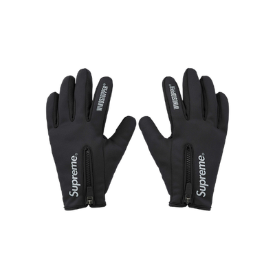 Supreme Windstopper Zip Gloves Black FW | eBay