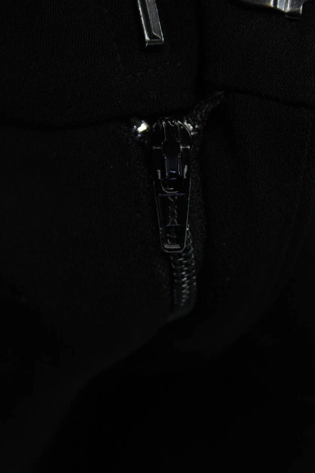 Pantalones cortos Vince para mujer de tiro alto plisados con bolsillos en capas negros talla 4 Foto 4 de 4