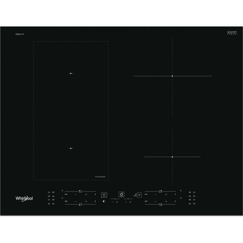 Table induction Whirlpool 7200W avec zone modulable FlexiCook WLB 4265 BFIXL