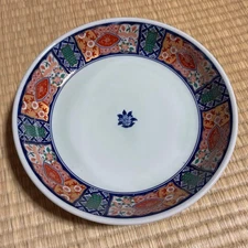 Arita Ware Cloisonné Old Imari Deep Plate Shoho 25cm Colorful Flower Used
