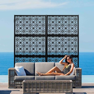 1X Decorative Outdoor Privacy Screen Panels Metal Security Privacy Screen Fence
