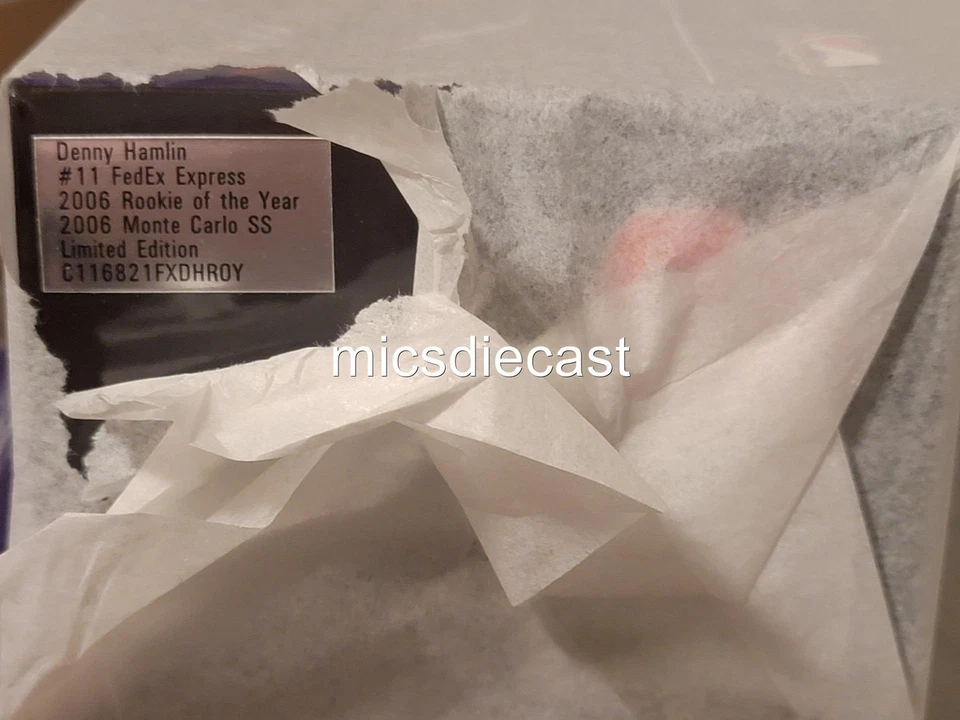 Raro 2006 Denny Hamlin #11 Fedex Express Roy 1:24 diecast JGR NUEVO EN CAJA SELLADO Foto 2 de 4