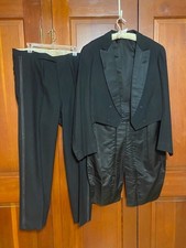 Vtg Men's Black Tuxedo with Tails Plus Size