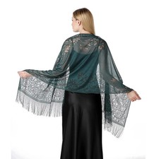 SOFT LACE WRAPS WEDDING WRAP Pashmina Tulle Evening Shawl Wrap Cover Ups Scarf