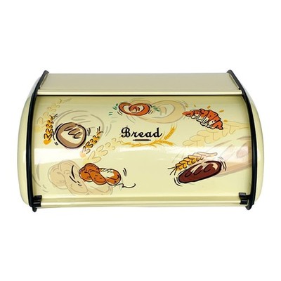 Bread Box Metal Bread Storage Container Roll Top Bread Bin for Kitchen Counte...