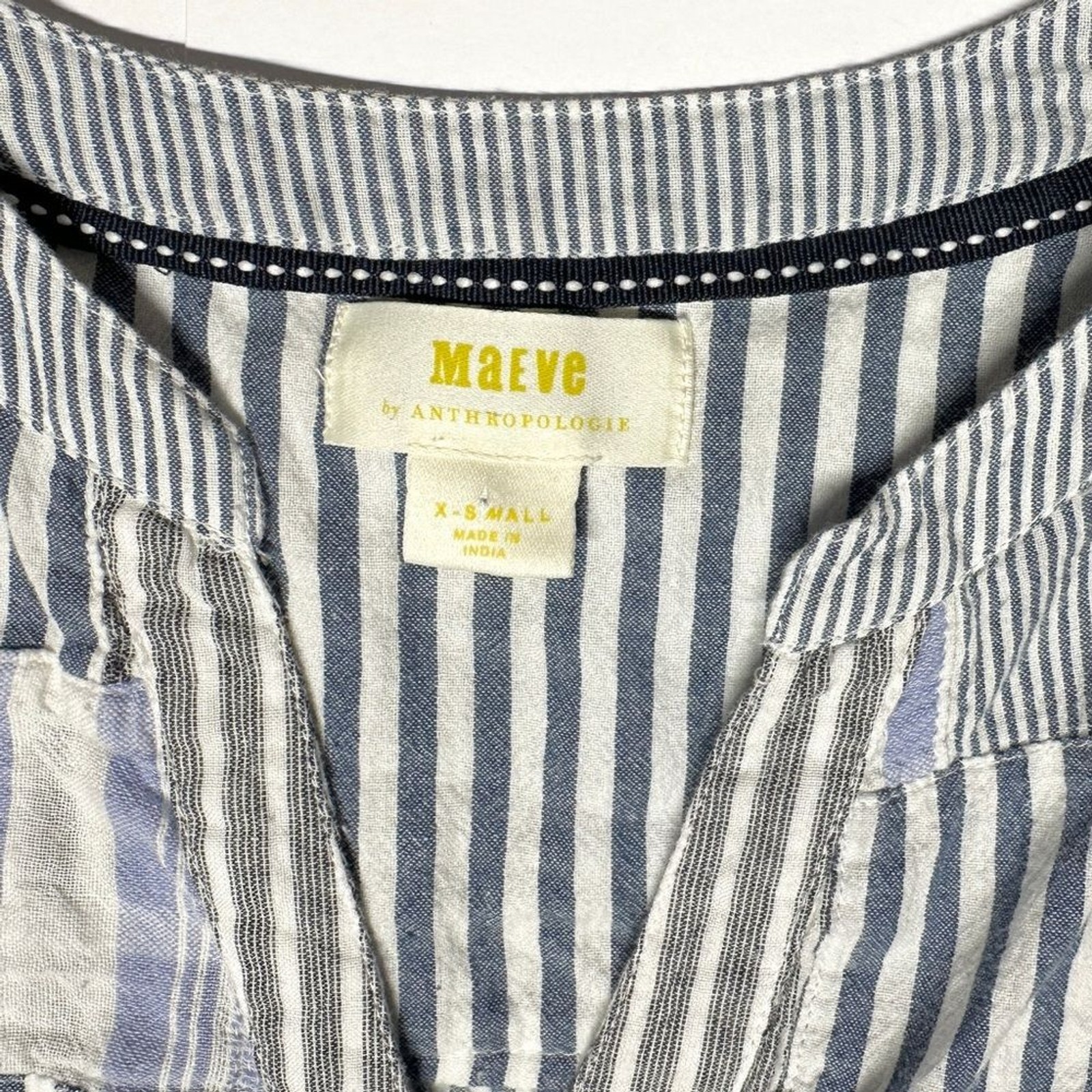 Maeve Oversized Patchwork Button Swing Top Cotton… - image 8