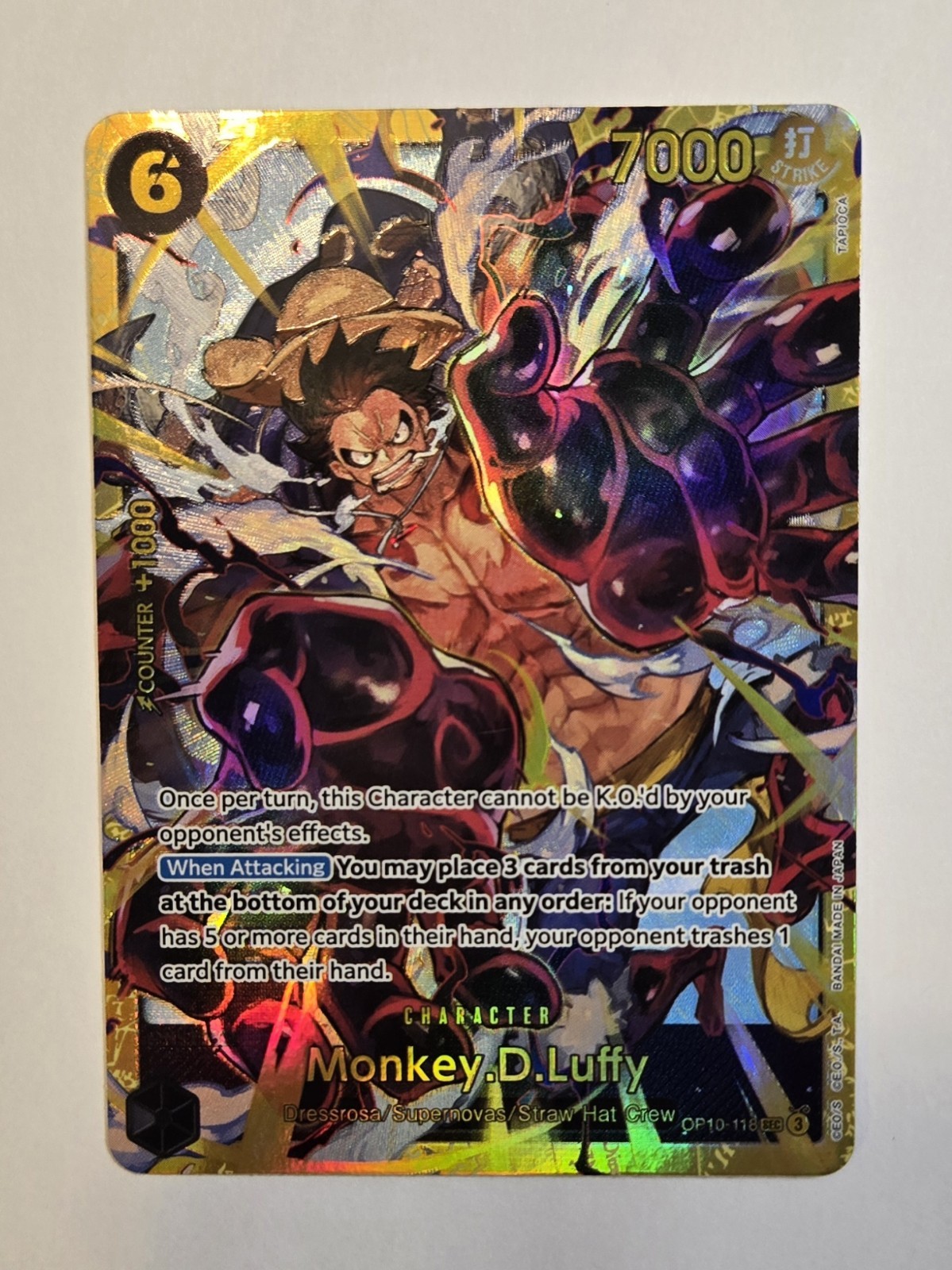 One Piece Royal Blood Monkey D. Luffy OP10-118 Secret Rare