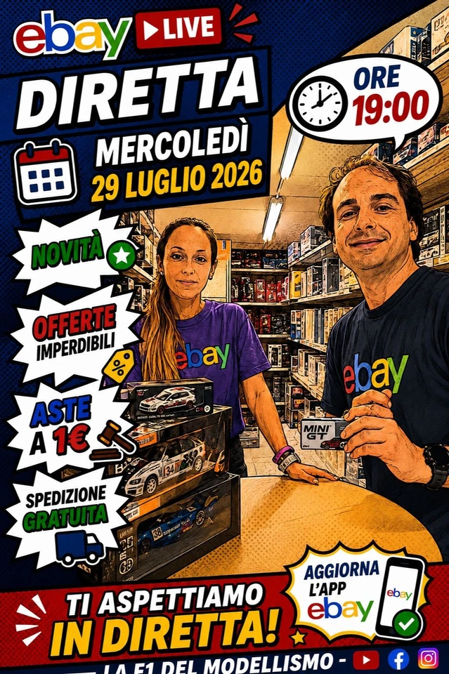 Live LaF1delmodellismo 29 Luglio 26 Novità - Offerte Esclusive - Aste da 1€