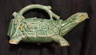 Vintage 1950s Nelson McCoy Art Pottery Green Turtle Watering Sprinkler USA