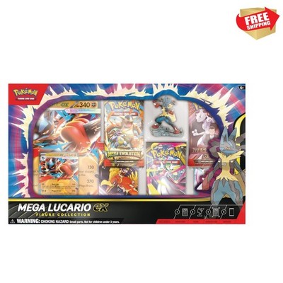Harness the Aura: Mega Lucario ex Figure Set with 5 Booster Packs & Code Card