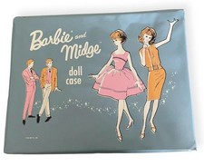 Vintage Original Mattel 1963 BARBIE and MIDGE Doll Carry Case Clothes Trunk