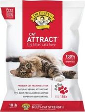 Clumping Clay Cat Litter 18 lb with Natural Attractant - Superior Odor Control 1.08 per pound