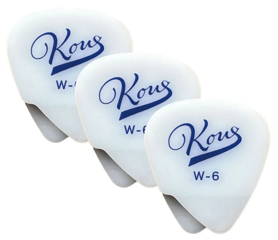 Kous W-6Two-layer Structure Guitar Pick Craftsman White Music Goods Instrument - Image 3 of 3