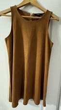 OLD NAVY SUEDE SHIFT DRESS TRAPEZE BROWN DRESS WOMEN SIZE MEDIUM