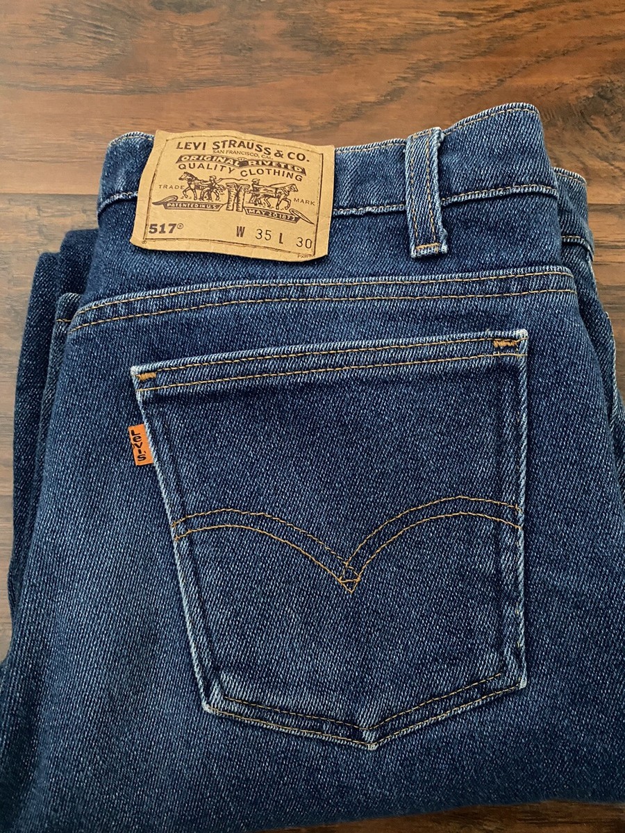 80s VTG LEVIS 517 Bootcut Jeans ORANGE Tab Levi