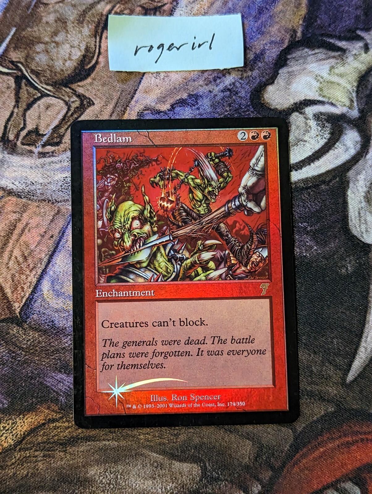MTG Foil Bedlam from 7th Edition - LP