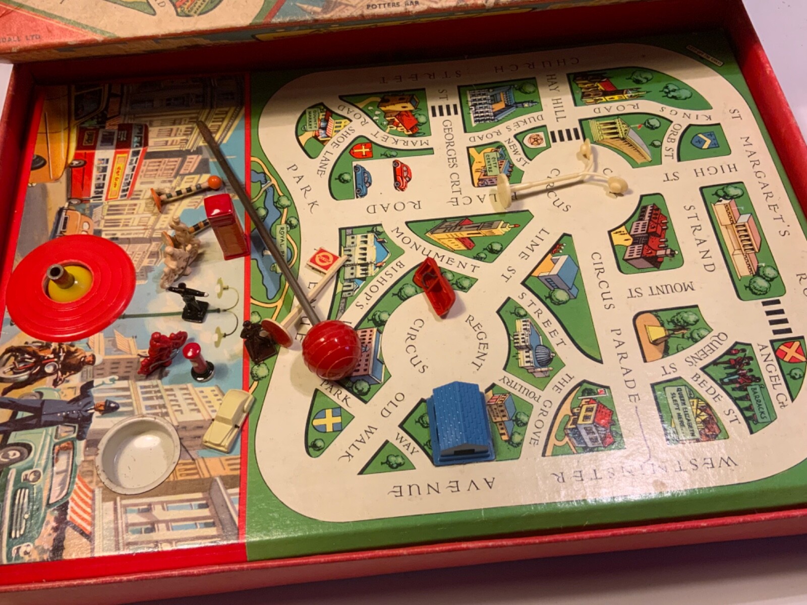 vintage table top game merit toy remote control driving test J&L