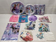 Disney Frozen Birthday Party Supplies Kit Plates Napkins Tablecloth Tableware