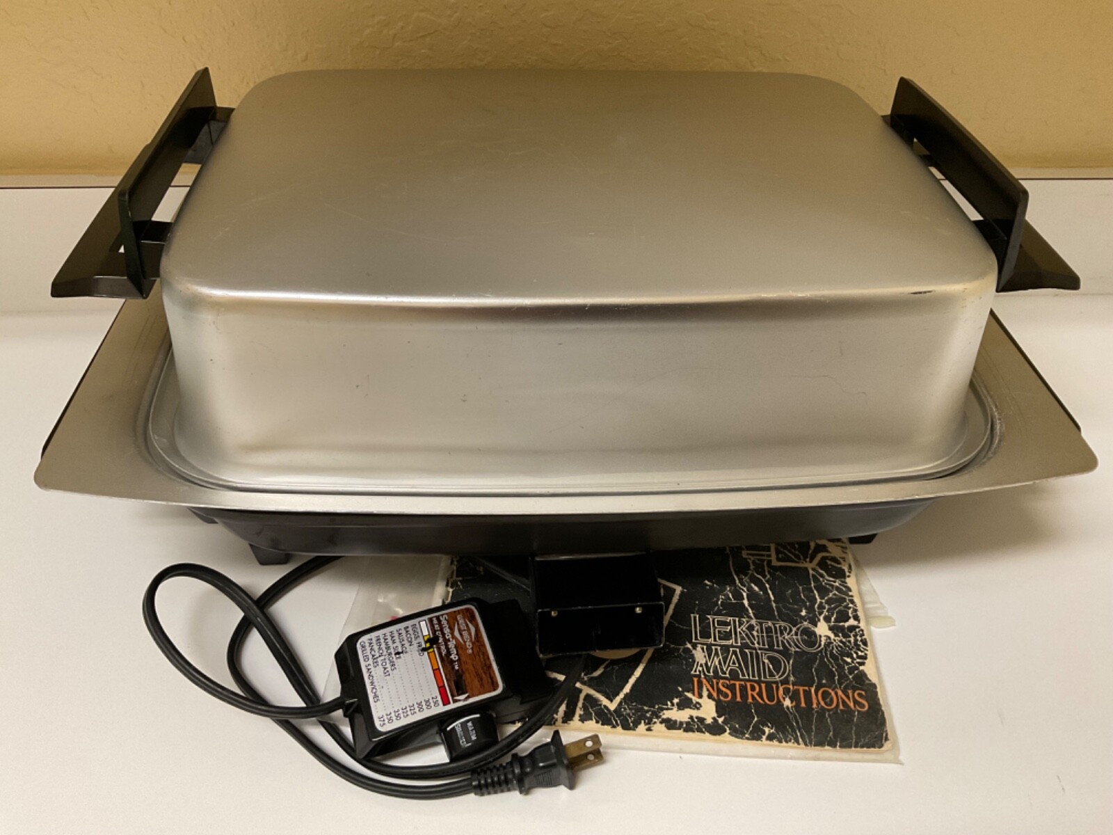 Miracle Maid West Bend Lektro Maid 13669 Electric Skillet + Tray & Instructions eBay