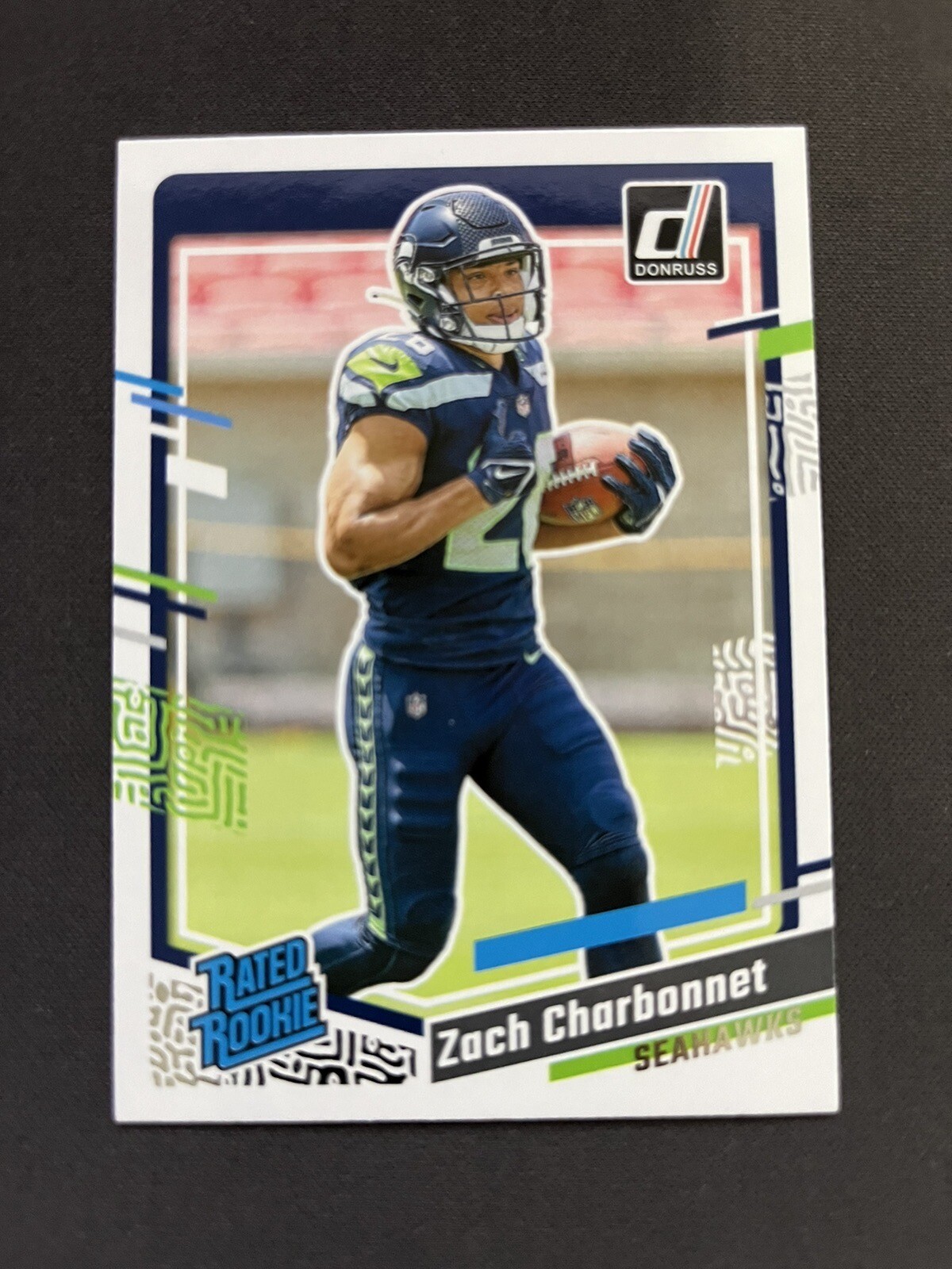 2023 Panini Donruss #392 Zach Charbonnet Rated Rookie RC Seattle Seahawks