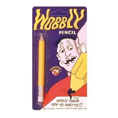 Wobbly Pencil Rubber Tip Classic Funny Joke Party Gag Trick by Funnyman
