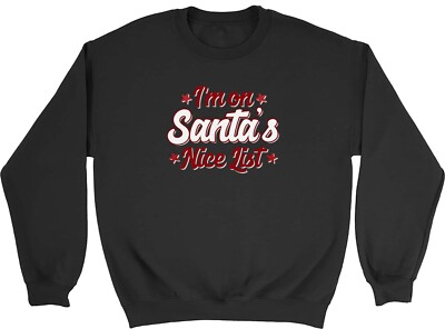I'm On Santa's Nice List Kinder Kinder Pullover Sweatshirt Jungen Mädchen
