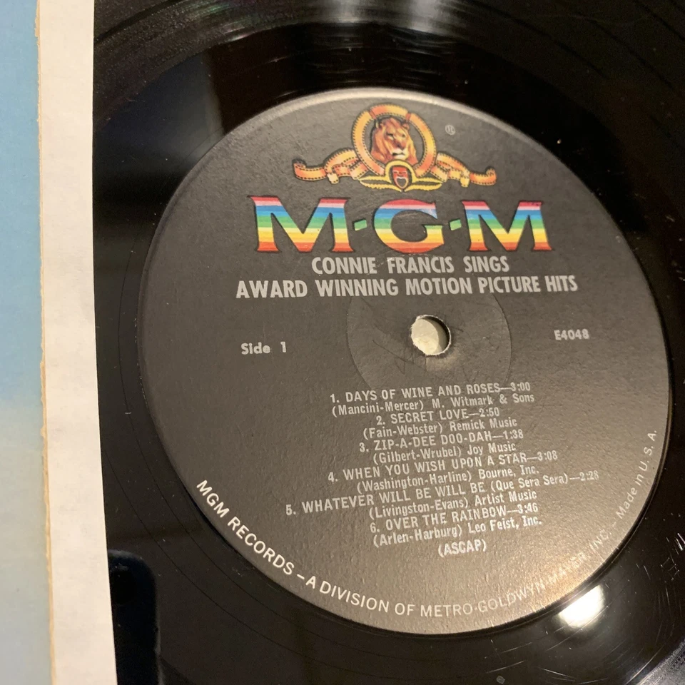 Конни Фрэнсис поет наградами кино хиты LP MGM моно EX!!! - Изображение 3 из 4