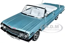1963 CHEVROLET IMPALA CONVERTIBLE LIGHT BLUE 1/24 DIECAST MODEL BY WELLY 22434