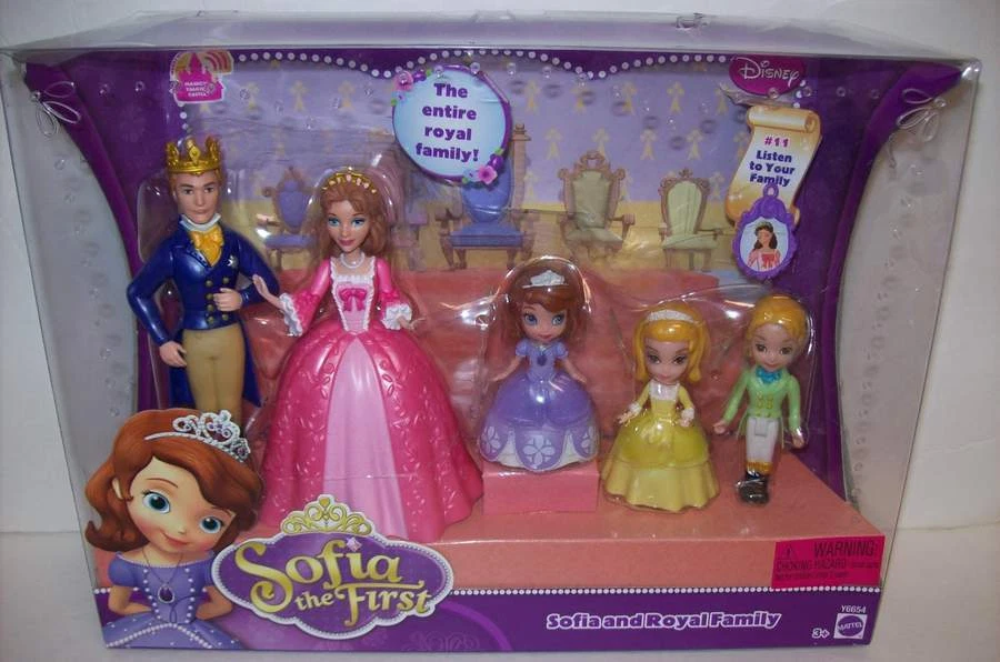 Disney Princess Sofia the First and Royal Family Dolls Mattel 2012